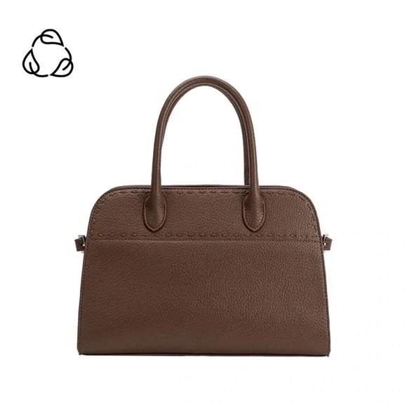 Melie Bianco Marlo Espresso Recycled Vegan Top Handle Bag(new in a box with tag) - Picture 13 of 14